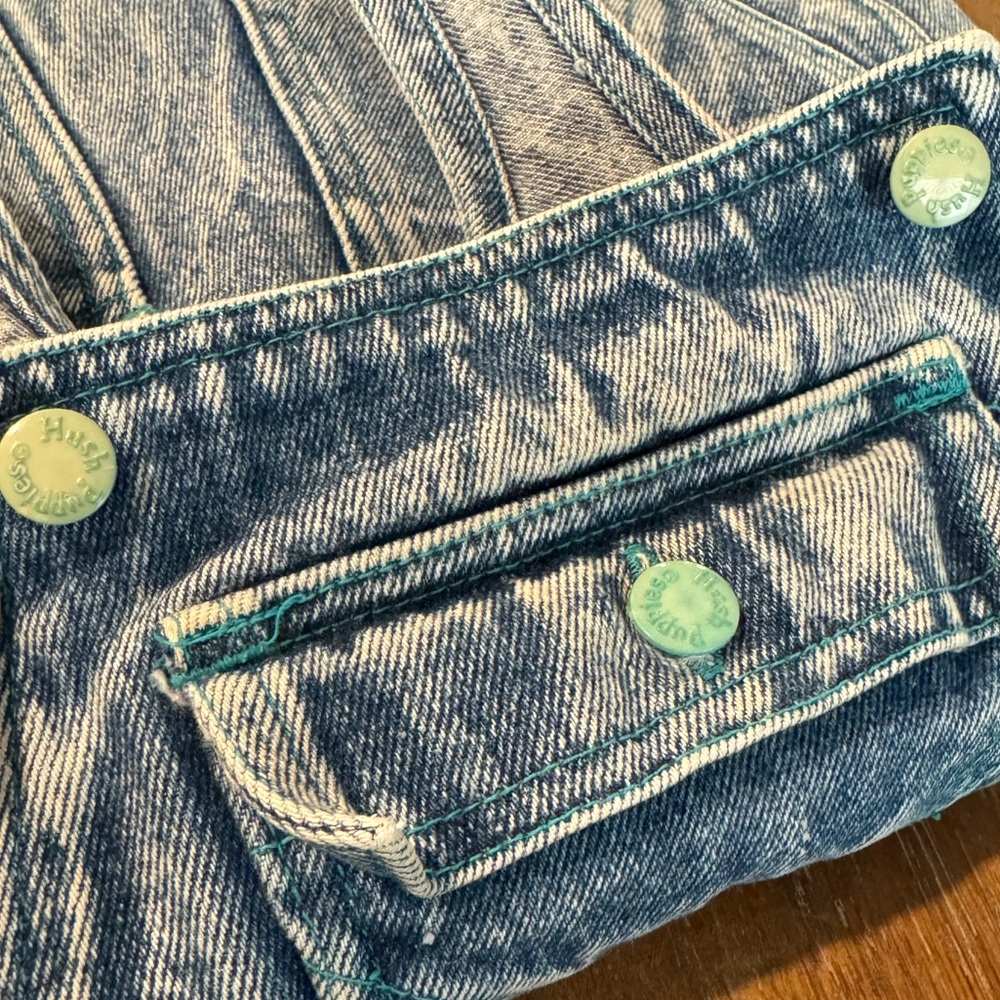 Vintage Hush Puppies 80s 90s acid wash denim jogger overalls size 3t - Picture 12 of 12